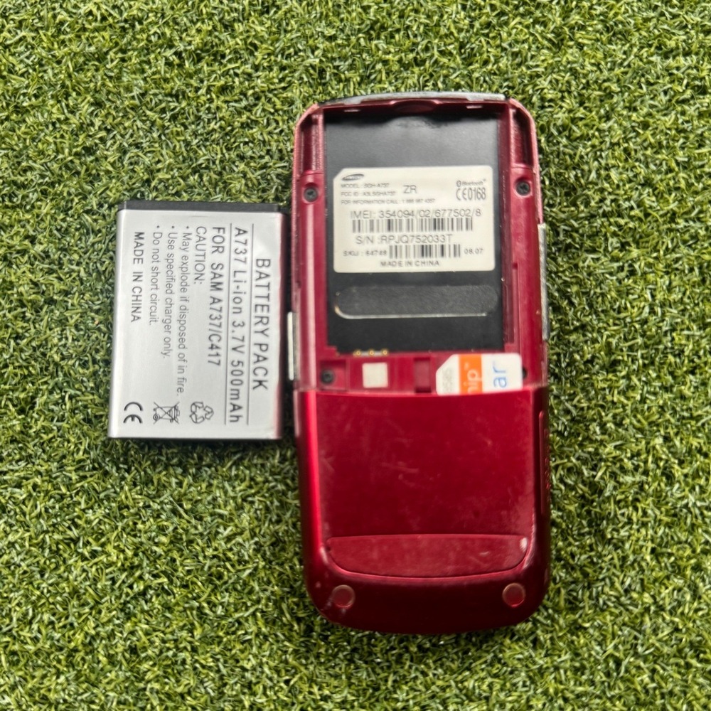 Samsung‎ SGH-A737 AT&T Red Slider Mobile Phone Vintage 3G Music Player MicroSD - Picture 7 of 7